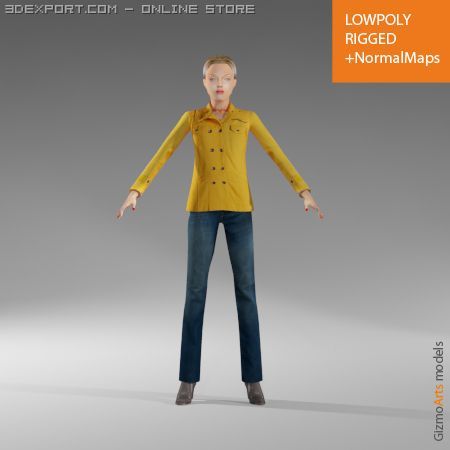 womancasual1 Modelo 3D .c4d .max .obj .3ds .fbx .stl .blend 