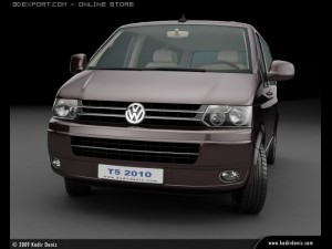 vw transporter t5 2010 kombi 3D Model