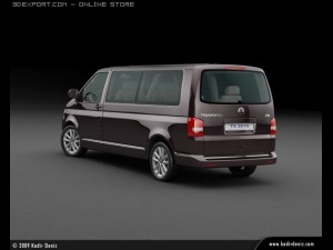 vw transporter t5 2010 kombi Model 3D