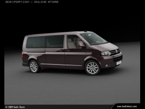 vw transporter t5 2010 kombi Model 3D