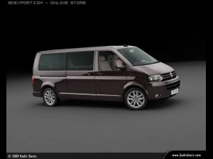 vw transporter t5 2010 kombi 3D Model