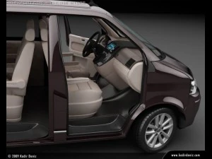 vw transporter t5 2010 kombi 3D Model