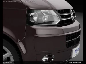 vw transporter t5 2010 kombi 3D Model