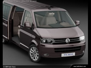 vw transporter t5 2010 kombi Model 3D