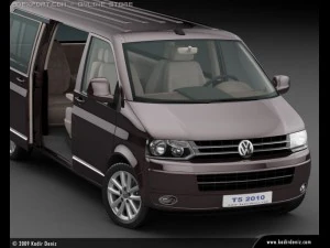 vw transporter t5 2010 kombi 3D Model