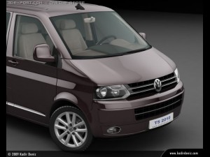 vw transporter t5 2010 kombi Model 3D
