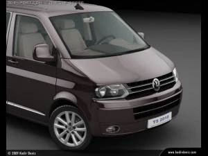vw transporter t5 2010 kombi 3D Model
