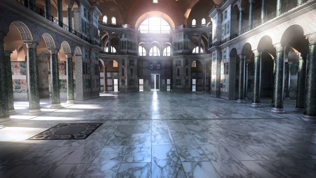 hagia sophia byzantium version 3D Model .c4d .max .obj .3ds .fbx .stl .blend 