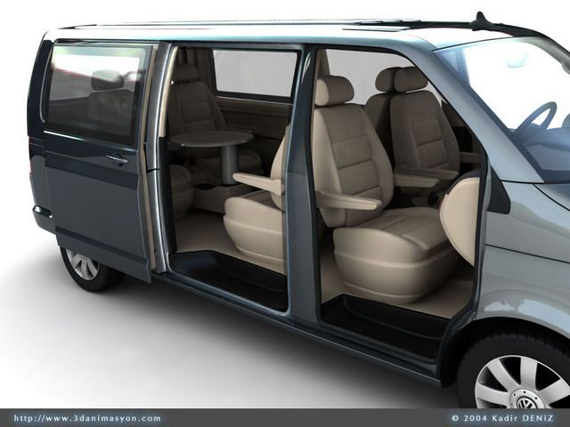 Volkswagen Transporter (T5) Kombi 2014 3D-Modell - Herunterladen Fahrzeuge  on