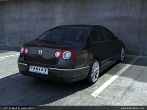 vw passat full scene Model 3D