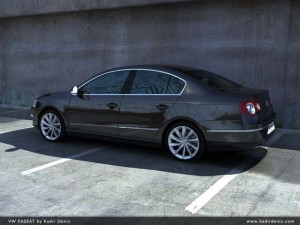 vw passat full scene Model 3D