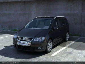 vwトゥーランのフルシーン 3Dモデル