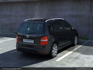 vw touran full scene Modelo 3D
