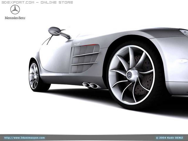 mercedes slr mclaren Modelo 3D .c4d .max .obj .3ds .fbx .stl .blend 