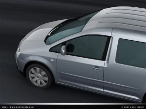vw caddy 2007 kombi 3D Model