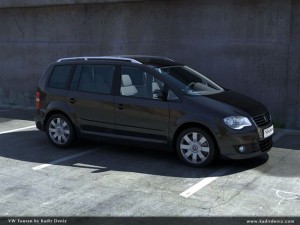 vw touran 2007 3D 모델