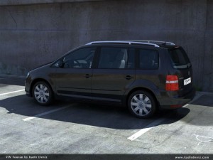 vw touran 2007 3D 모델
