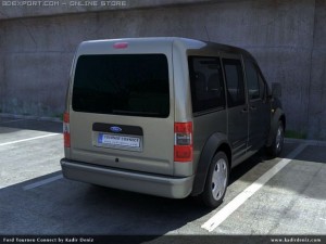 transit connect 2007 3D 模型