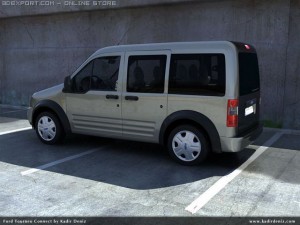 transit connect 2007 3D 模型