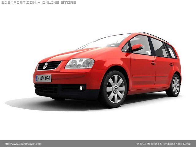 vw touran3 3D Model .c4d .max .obj .3ds .fbx .stl .blend