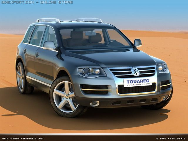 vw touareg Model 3D .c4d .max .obj .3ds .fbx .stl .blend 