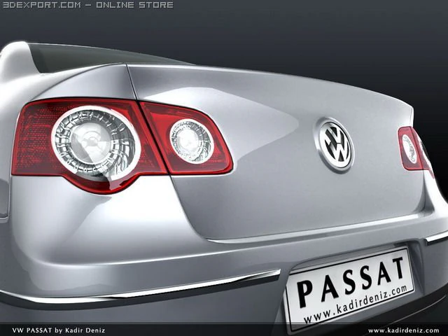 vw passat2 3D Model .c4d .max .obj .3ds .fbx .stl .blend 