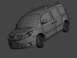 mercedes citan van 2013 low poly 3D Model