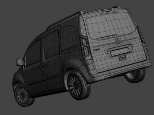 mercedes citan van 2013 low poly 3D 모델