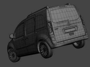 mercedes citan van 2013 low poly 3D Model