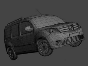 mercedes citan van 2013 low poly 3D Model