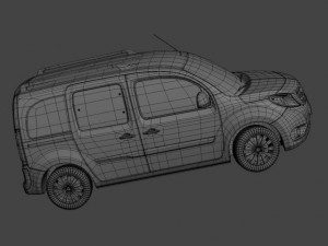 mercedes citan van 2013 low poly 3D 모델