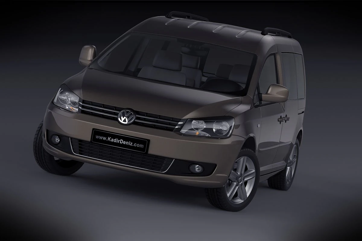 volkswagen caddy kombi 2012 3D Model .c4d .max .obj .3ds .fbx .stl .blend