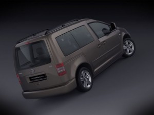 volkswagen caddy kombi 2012 3D 模型