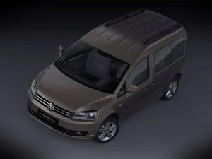 volkswagen caddy kombi 2012 3D Model