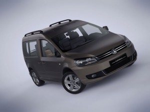 volkswagen caddy kombi 2012 3D 模型