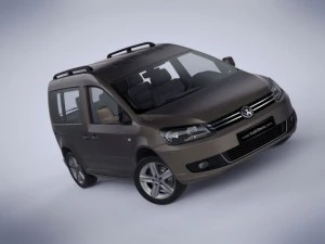 volkswagen caddy kombi 2012 3D Model