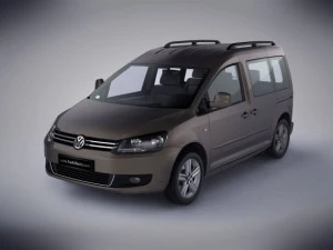 volkswagen caddy kombi 2012 3D Model