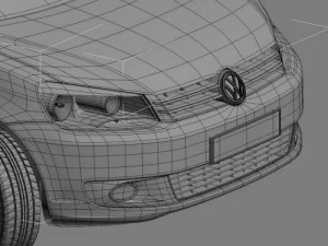 volkswagen caddy kombi 2012 3D Model