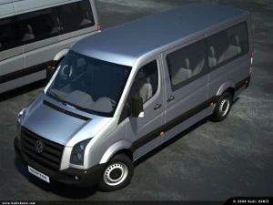 vw crafter kombi pack 3 mod 3D Model