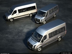 vw crafter kombi pack (3 mod) 3D Model
