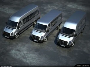 vw crafter kombi pack 3 mod 3D Model
