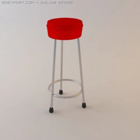 chair bar 3D Model .c4d .max .obj .3ds .fbx .stl .blend 