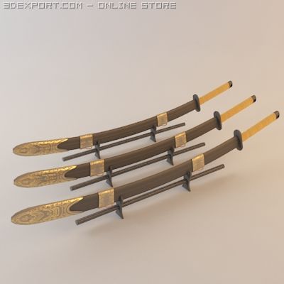 sword 3D Model .c4d .max .obj .3ds .fbx .stl .blend 