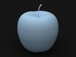 photorealistic yellow apple 3D Model