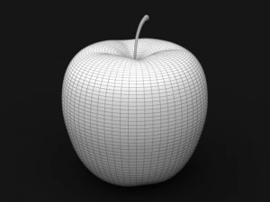 photorealistic yellow apple 3D Model