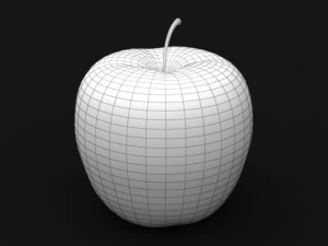 photorealistic yellow apple 3D Model