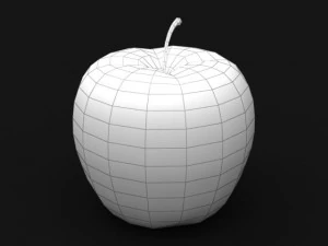 photorealistic yellow apple 3D Model