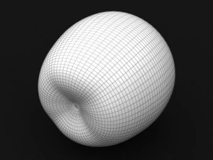 photorealistic yellow apple 3D Model