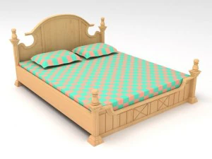 yatak karyolası 02 3D Model