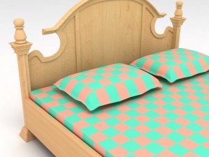 bed cot 02 3D 모델
